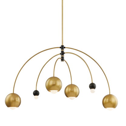 Mitzi 6 Light Chandelier in Aged Brass/Black H348806-AGB/BK