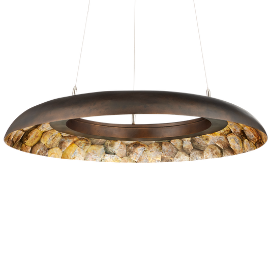 Currey & Co. Tairagai 32.25" Shell 1-Light LED Chandelier 9000-1146