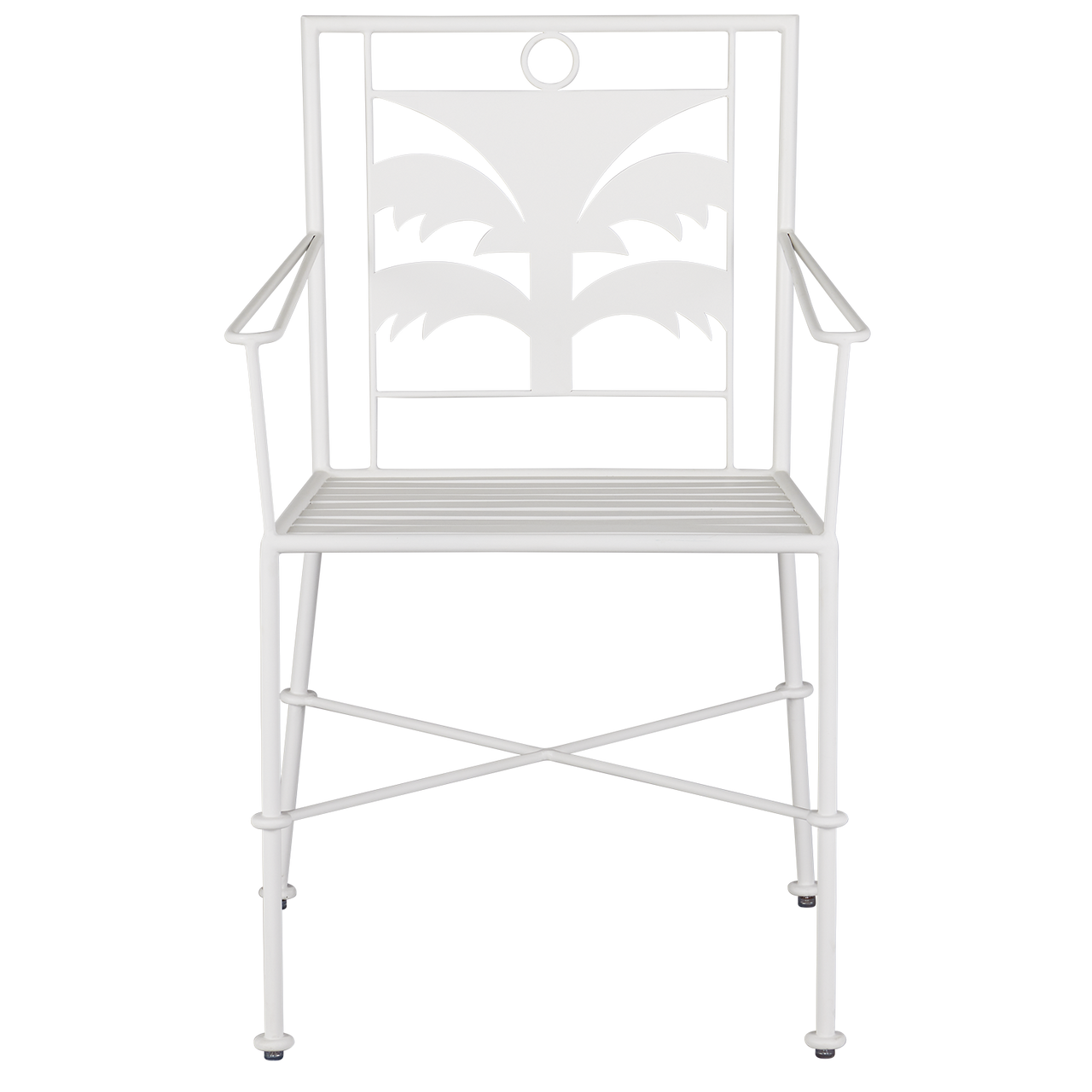 Currey & Co. Las Palmas White Armchair 4000-0165