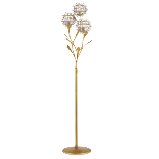 Currey & Co. 71.25" Dandelion Silver & Gold Floor Lamp 8000-0137