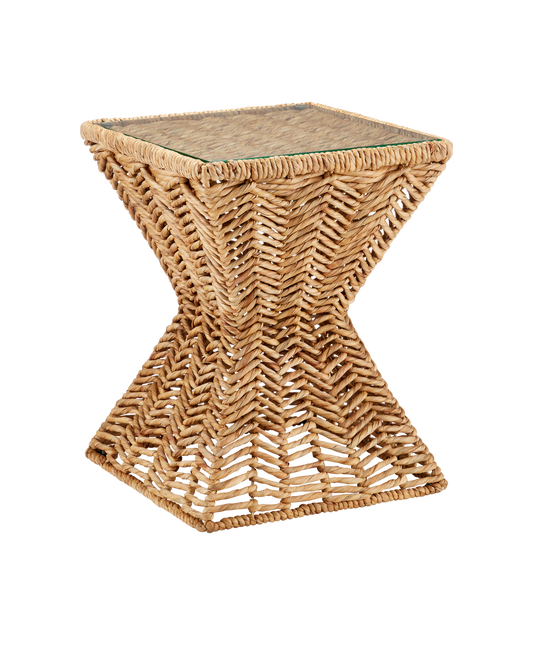 Currey & Co Hadi Accent Table in Natural/Clear 3000-0287