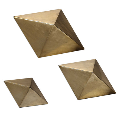 Uttermost Rhombus Champagne Accents, S/3 20007