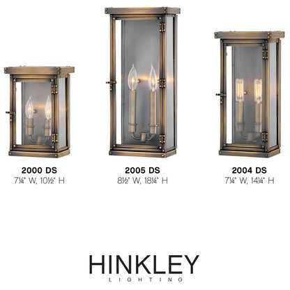 Hinkley Lighting Hamilton Small Wall Mount Lantern Dark Antique Brass 2000DS