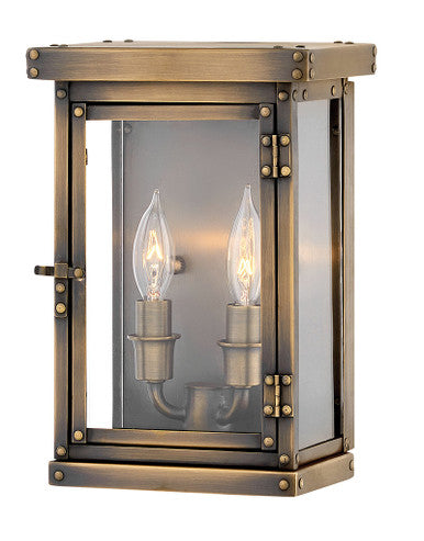 Hinkley Lighting Hamilton Small Wall Mount Lantern Dark Antique Brass 2000DS