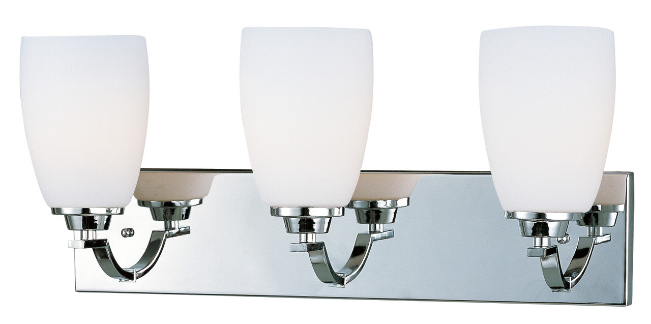 Maxim Rocco 3-Light Bath Vanity in Polished Chrome 20028SWPC