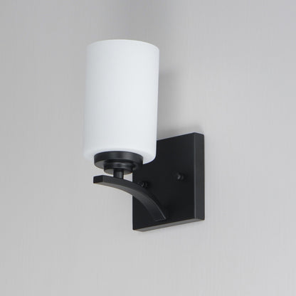 Maxim Deven 1-Light Wall Sconce in Black 20030SWBK