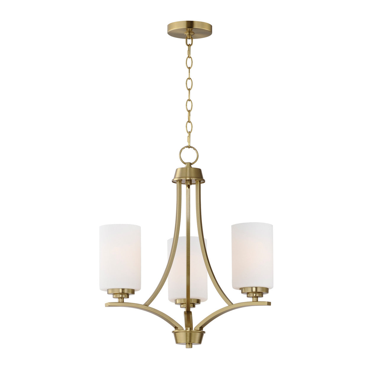 Maxim Deven 3-Light Chandelier in Satin Brass 20033SWSBR