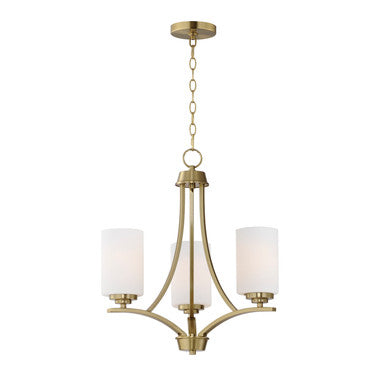 Maxim Deven 3-Light Chandelier in Satin Brass 20033SWSBR