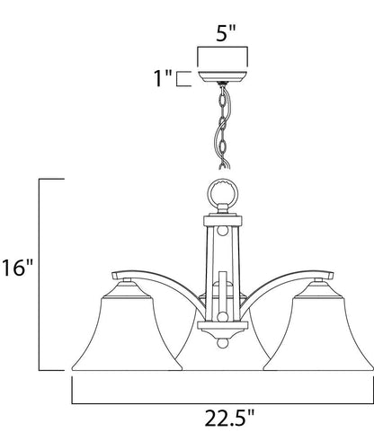 Maxim Aurora 3-Light Chandelier in Oil Rubbed Bronze 20094FTOI