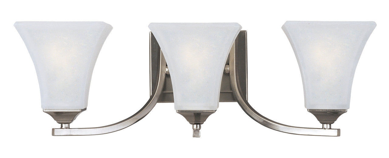 Maxim Aurora 3-Light Bath Vanity in Satin Nickel 20100FTSN