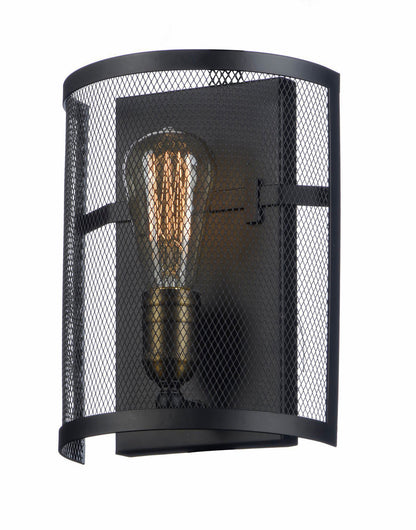 Maxim Palladium 1-Light Wall Sconce in Black / Natural Aged Brass 20112BKNAB