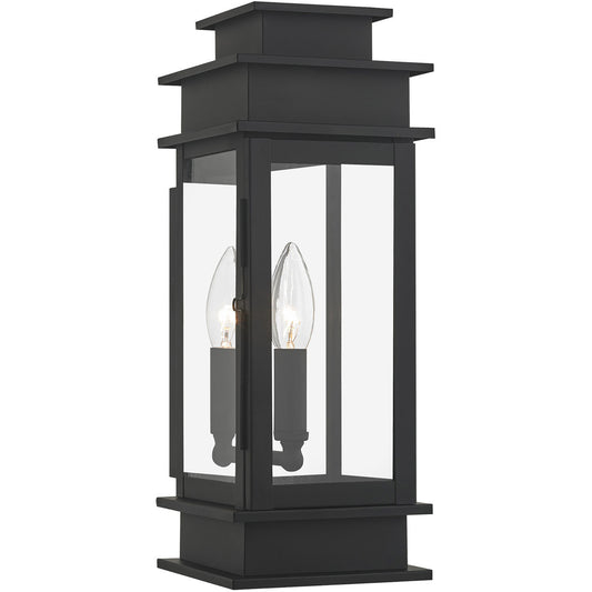 Livex Lighting Princeton Collection 1 Light Black Outdoor Wall Lantern in Black 2013-04