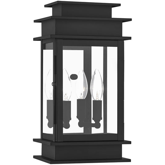 Livex Lighting Princeton Collection 2 Light Black Outdoor Wall Lantern in Black 2014-04