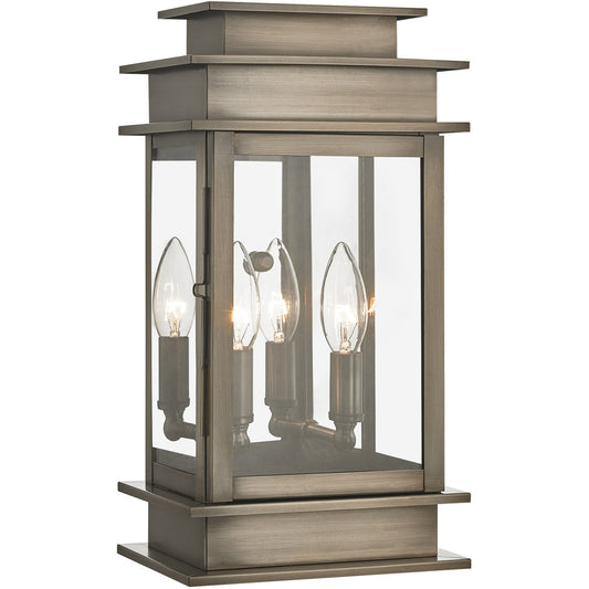 Livex Lighting Princeton Collection 2 Light VPW Outdoor Wall Lantern in Vintage Pewter 2014-29