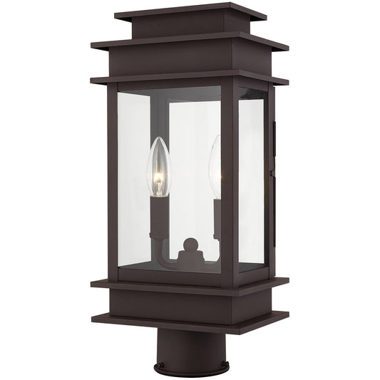 Livex Lighting Princeton Collection 2 Light Bronze Outdoor Post Lantern in Bronze 2015-07