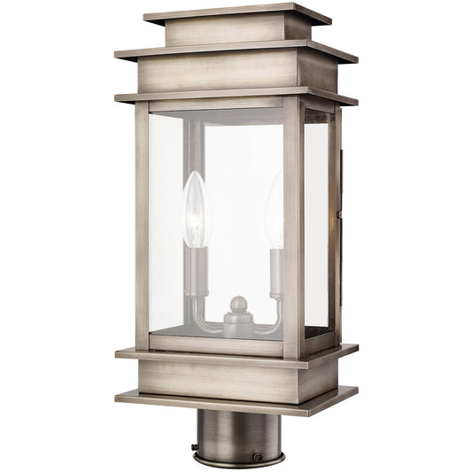 Livex Lighting Princeton Collection 2 Light VPW Outdoor Post Lantern in Vintage Pewter 2015-29