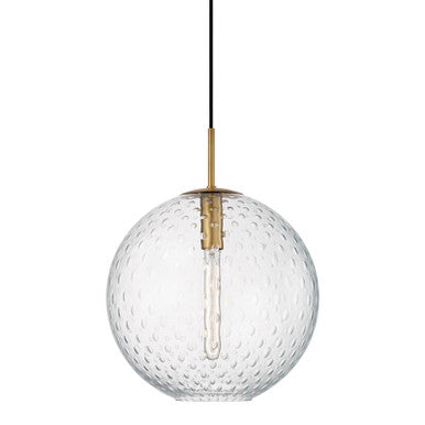 Hudson Valley Lighting Rousseau Pendant in Aged Brass 2015-AGB-CL