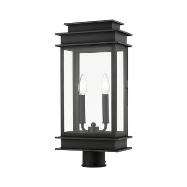 Livex Lighting Princeton Collection  2 Light Black Outdoor Large Post Top Lantern in Black 2017-04