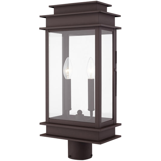 Livex Lighting Princeton Collection 2 Light Bronze Outdoor Post Lantern in Bronze 2017-07