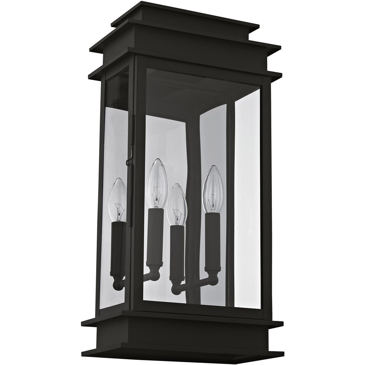 Livex Lighting Princeton Collection 2 Light Black Outdoor Wall Lantern in Black 2018-04