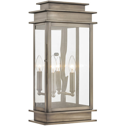 Livex Lighting Princeton Collection 2 Light VPW Outdoor Wall Lantern in Vintage Pewter 2018-29