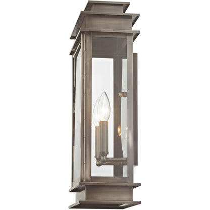 Livex Lighting Princeton Collection 2 Light VPW Outdoor Wall Lantern in Vintage Pewter 2018-29