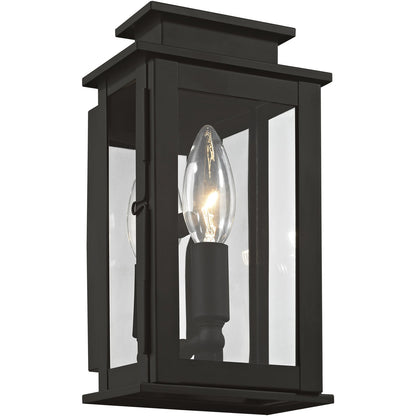 Livex Lighting Princeton Collection 1 Light Black Outdoor Wall Lantern in Black 20191-04