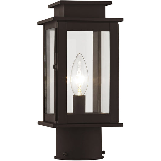 Livex Lighting Princeton Collection 1 Light Bronze Outdoor Post Lantern in Bronze 20201-07