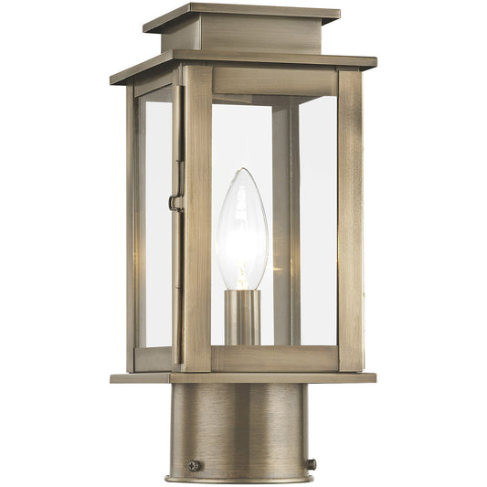 Livex Lighting Princeton Collection 1 Light VPW Outdoor Post Lantern in Vintage Pewter 20201-29