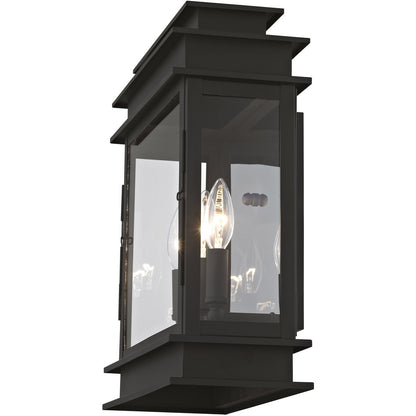 Livex Lighting Princeton Collection 3 Light Black Outdoor Wall Lantern in Black 20204-04