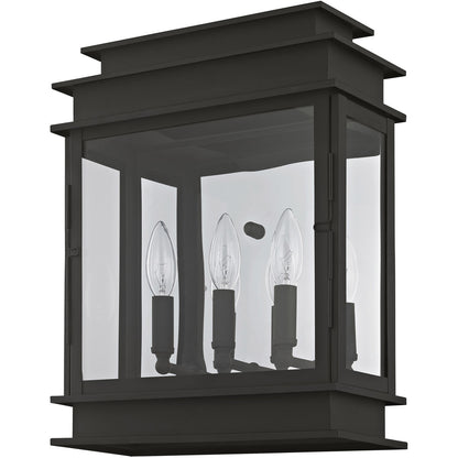 Livex Lighting Princeton Collection 3 Light Black Outdoor Wall Lantern in Black 20204-04