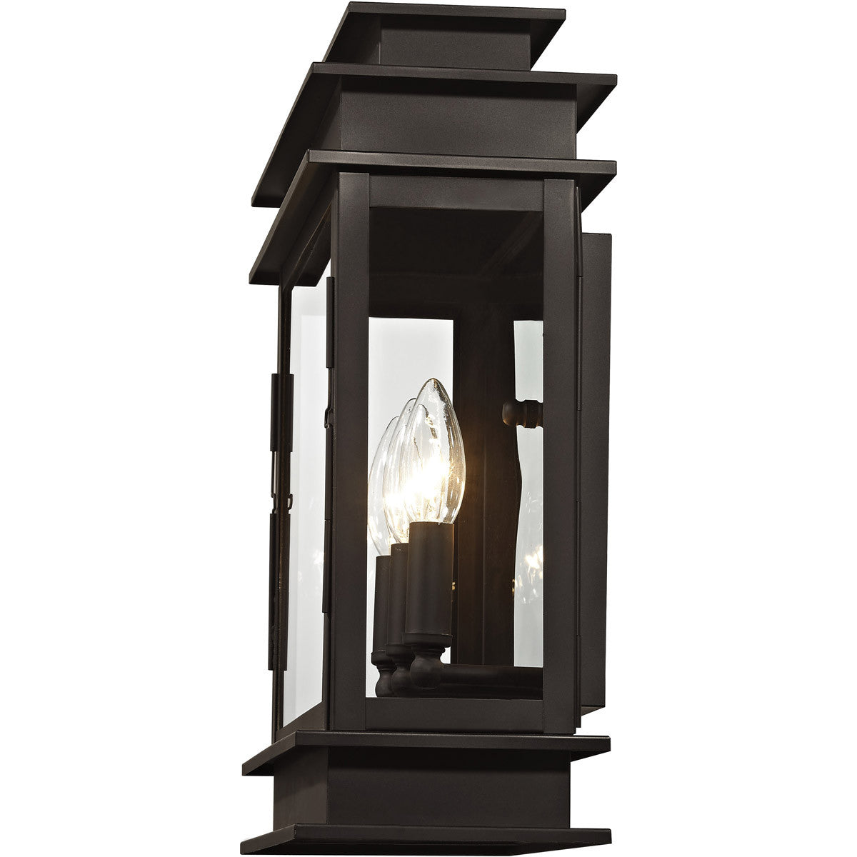 Livex Lighting Princeton Collection 3 Light Bronze Outdoor Wall Lantern in Bronze 20204-07