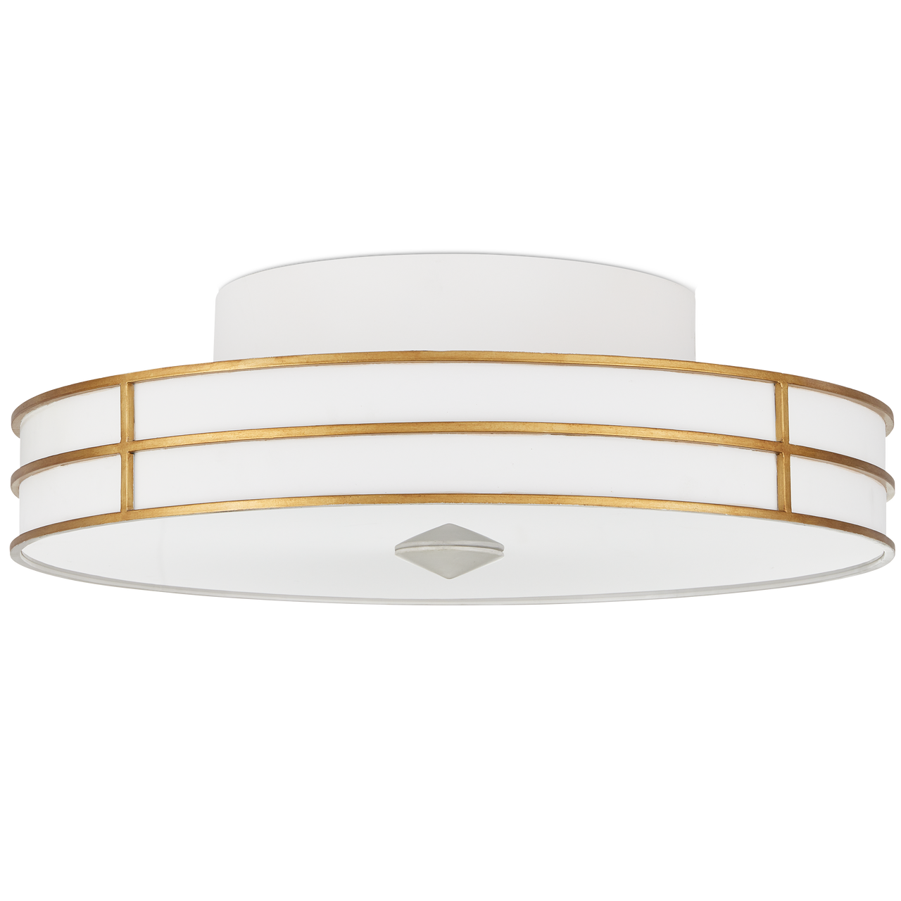 Currey & Co. Fielding White Flush Mount 9999-0072