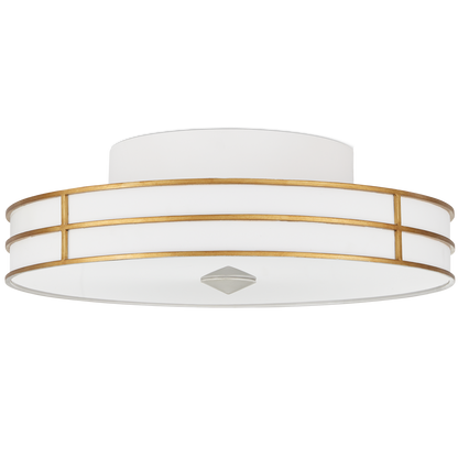 Currey & Co. Fielding White Flush Mount 9999-0072