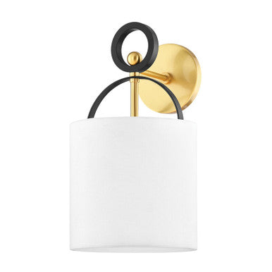 Hudson Valley Lighting Campbell Hall Wall Sconce in AGED BRASS/BLACK BRASS COMBO 2031-AGB/BBR