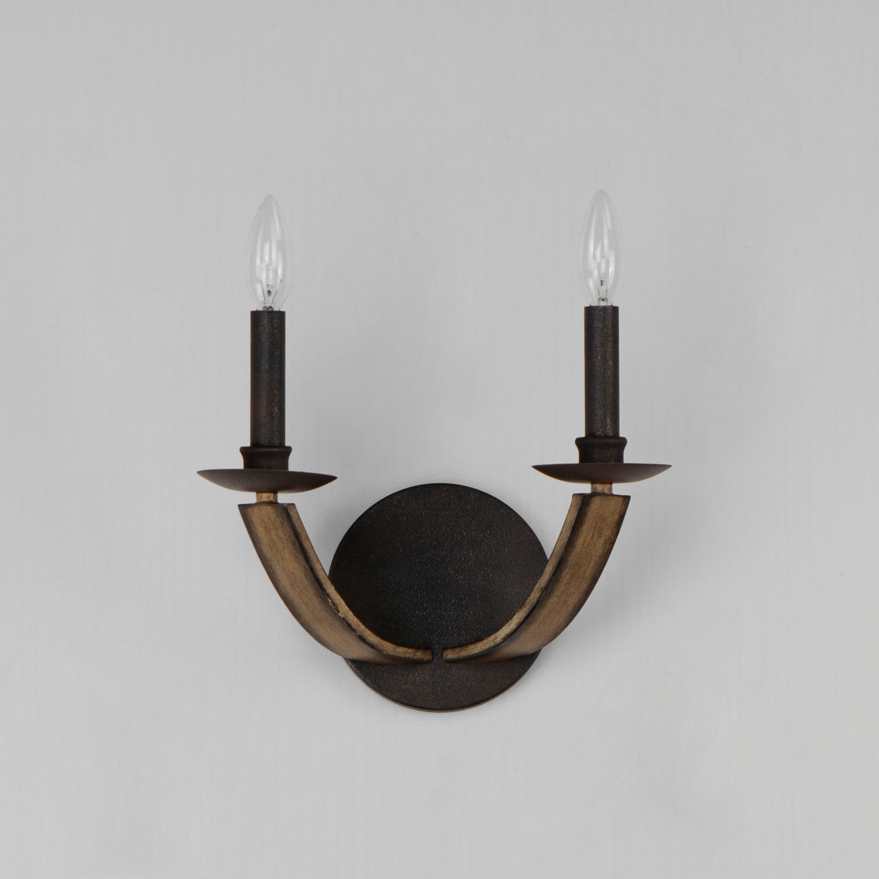 Maxim Basque 2-Light Wall Sconce in Driftwood/Anthracite 20341DWAR