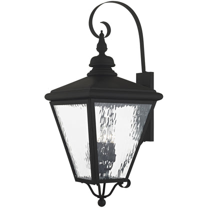 Livex Lighting Cambridge Collection 4 Light Black Outdoor Wall Lantern in Black 2036-04