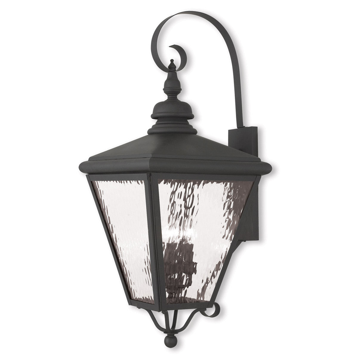 Livex Lighting Cambridge Collection 4 Light Black Outdoor Wall Lantern in Black 2036-04