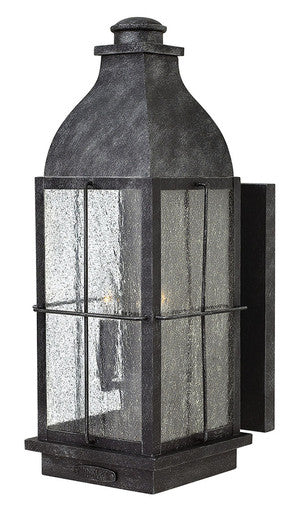 Hinkley Lighting Bingham Large Wall Mount Lantern Greystone 2045GS