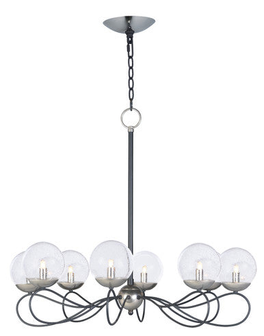 Maxim Reverb 8-Light Pendant w/Xenon Bulbs in Textured Black / Polished Nickel 20465BGTXBPN/BUX