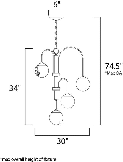 Maxim Reverb 10-Light Pendant w/LED Bulbs in Textured Bronze / Satin Brass 20469TBGTBZSBR/BUL