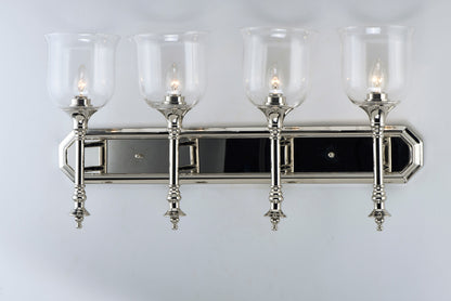 Maxim Centennial 4-Light Bath Vanity in Polished Nickel 20476CLPN