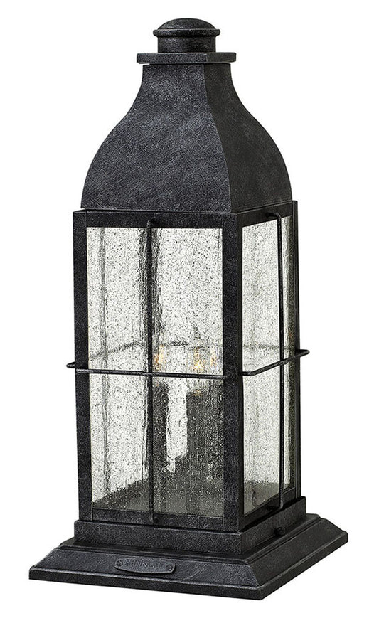 Hinkley Lighting Bingham Large Pier Mount Lantern Greystone 2047GS