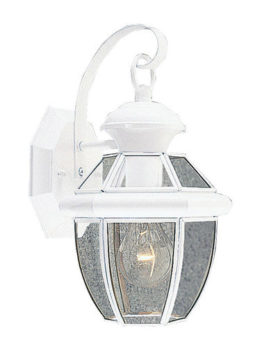 Livex Lighting Monterey Collection 1 Light White Outdoor Wall Lantern in White 2051-03