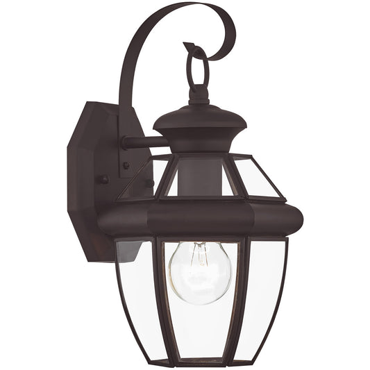 Livex Lighting Monterey Collection 1 Light Bronze Outdoor Wall Lantern in Bronze 2051-07