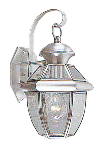 Livex Lighting Monterey Collection 1 Light BN Outdoor Wall Lantern in Brushed Nickel 2051-91