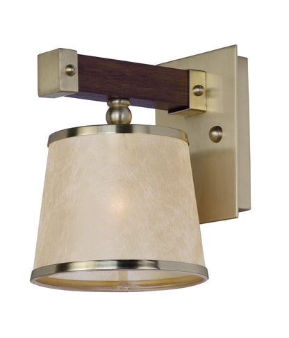 Maxim Maritime 1-Light Wall Sconce in Antique Pecan / Satin Brass 20521AFAPSBR