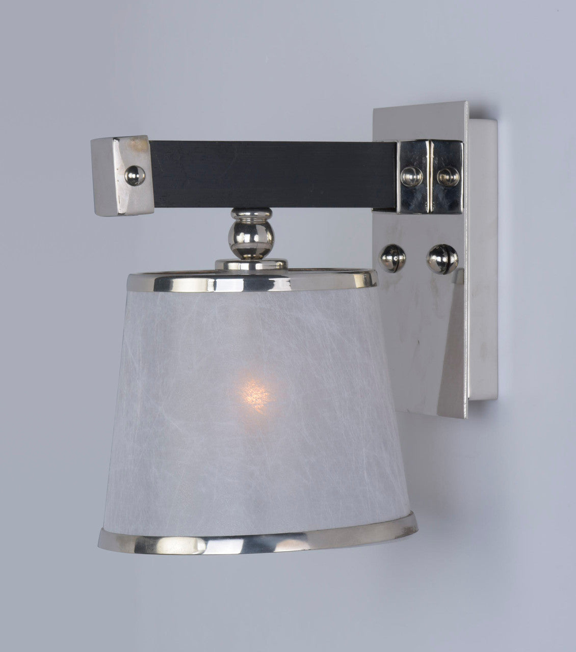 Maxim Maritime 1-Light Wall Sconce in Wenge / Polished Nickel 20521WFWEPN