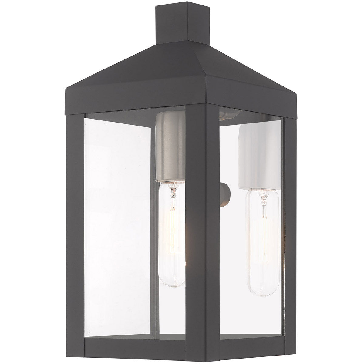 Livex Lighting Nyack Collection 1 Lt Scandinavian Gray Outdoor Wall Lantern in Scandinavian Gray 20581-76