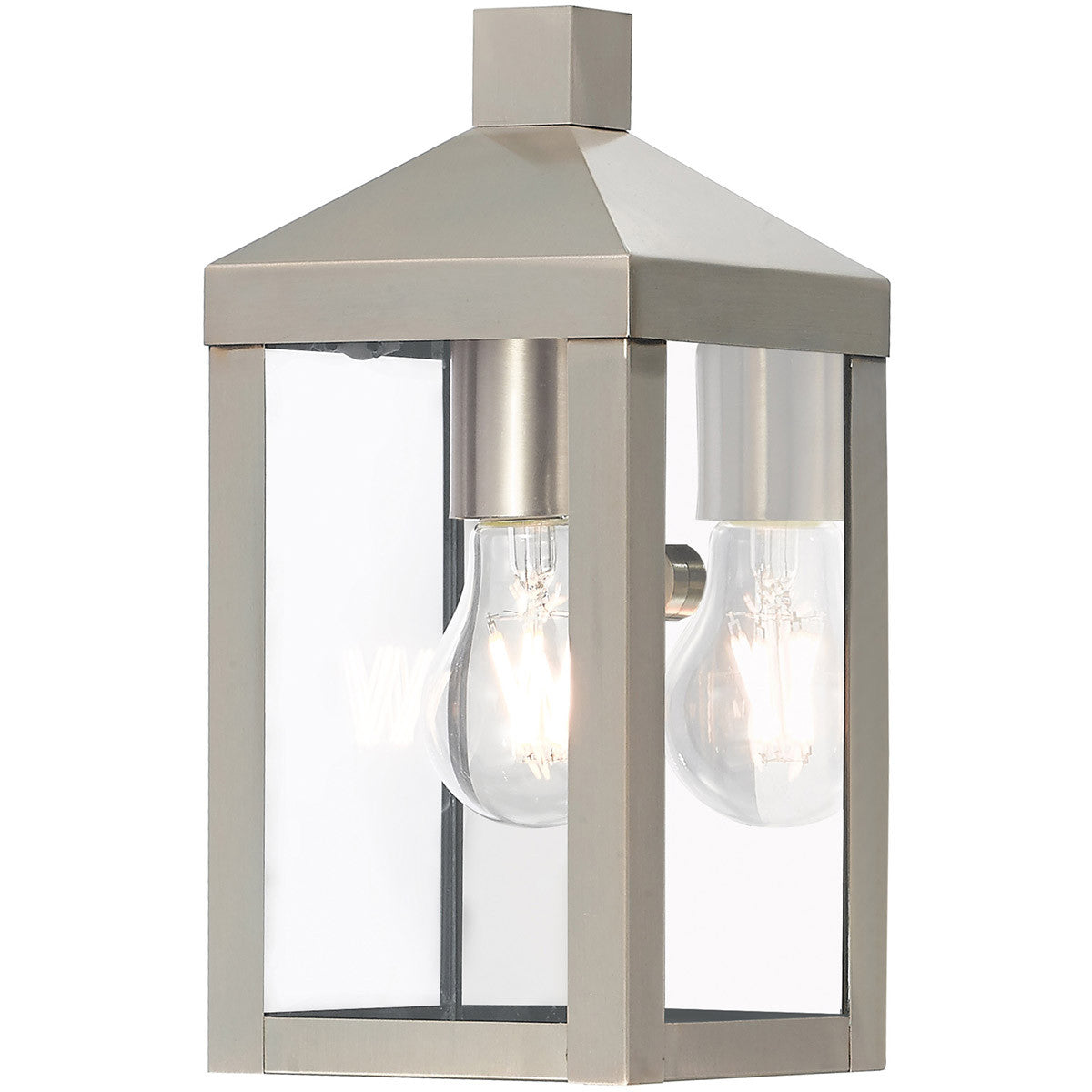 Livex Lighting Nyack Collection 1 Lt BN Outdoor Wall Lantern in Brushed Nickel 20581-91